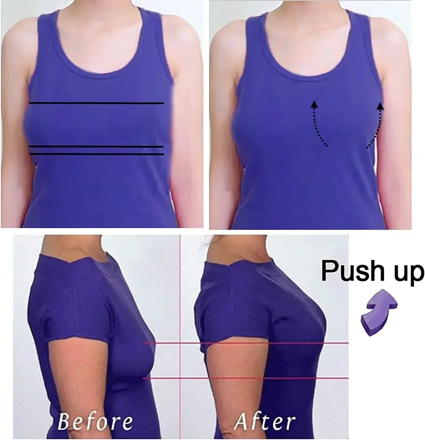 4PCS Women Lift Up Invisible Reusable Self Adhesive Silicone Breast Lift Tape Nipple Cover Chest Paste Push Up Party Dress Bras