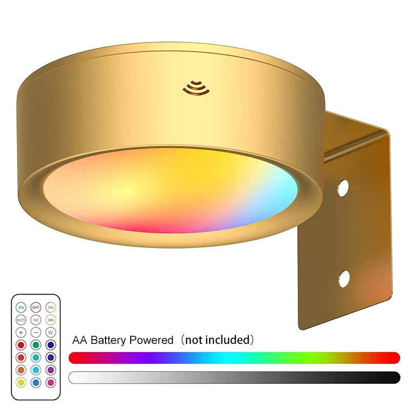 Magnetic LED Wall Light Night Dimmable Magnetic Picture Lights 360° Rotation Touch Remote Control Cabinet Spotlight Night Lamp