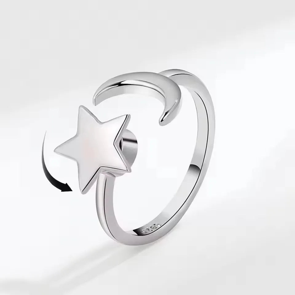 Sam Panda 925 Sterling Silver Sunflower Diamond Zircon Rotatable Ring For Women Gift Relieve Stress Ring Jewelry Wholesale
