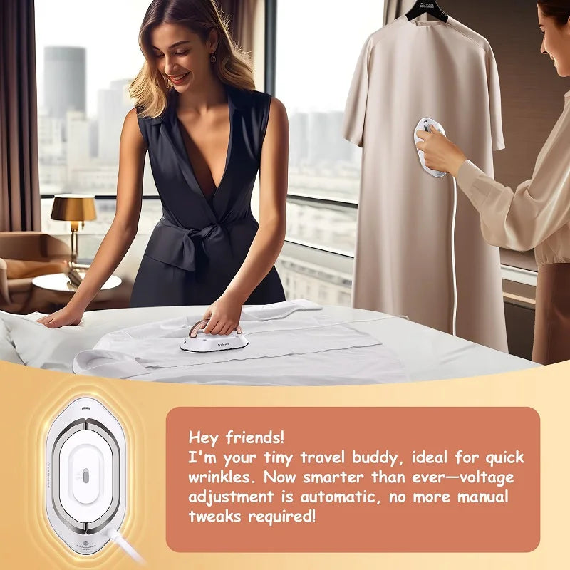 Electric iron, portable electric iron. 300W.Dry ironing, ceramic base plate, anti sticking, travel iron,Easy to store