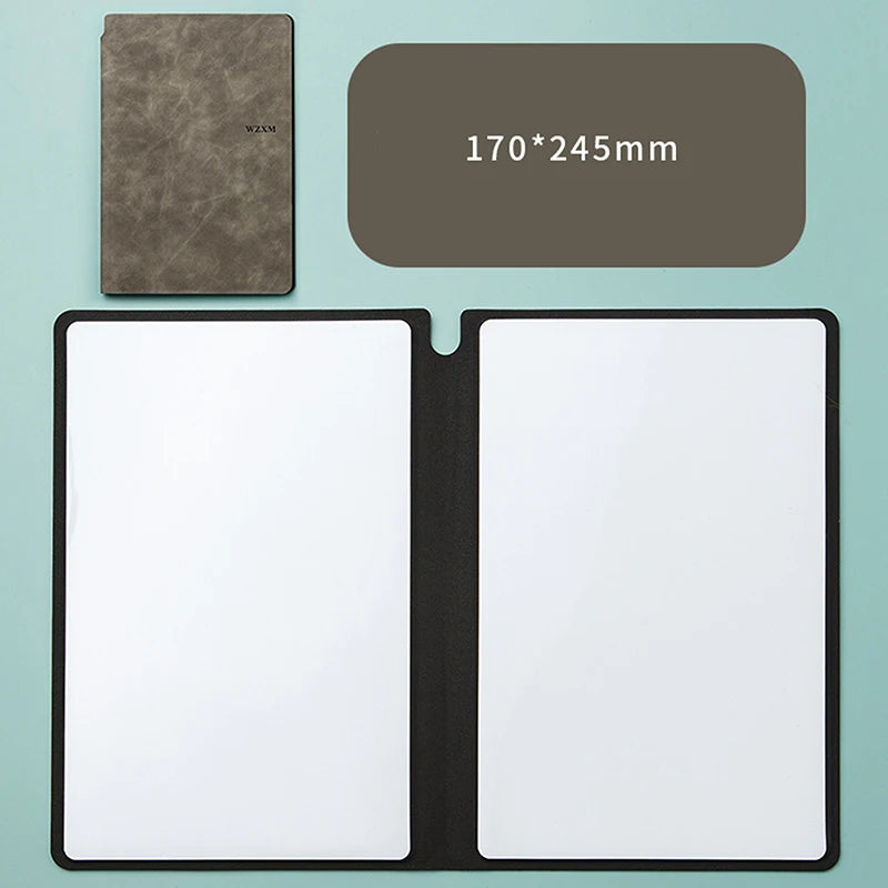 A5 Reusable Whiteboard Notebook Book With Free Whiteboard Pen Erasing Cloth Weekly Planner Portable Notebooks