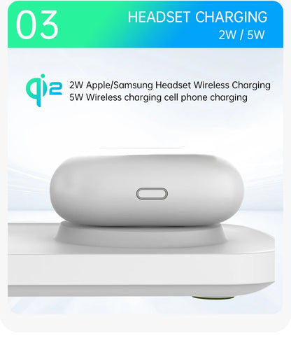 QI2 3 in 1 Magnetic Wireless Chargers For iPhone 16 15 14 13 12 Fast Charging Station For Apple Watch Airpods 2 3 4 stand