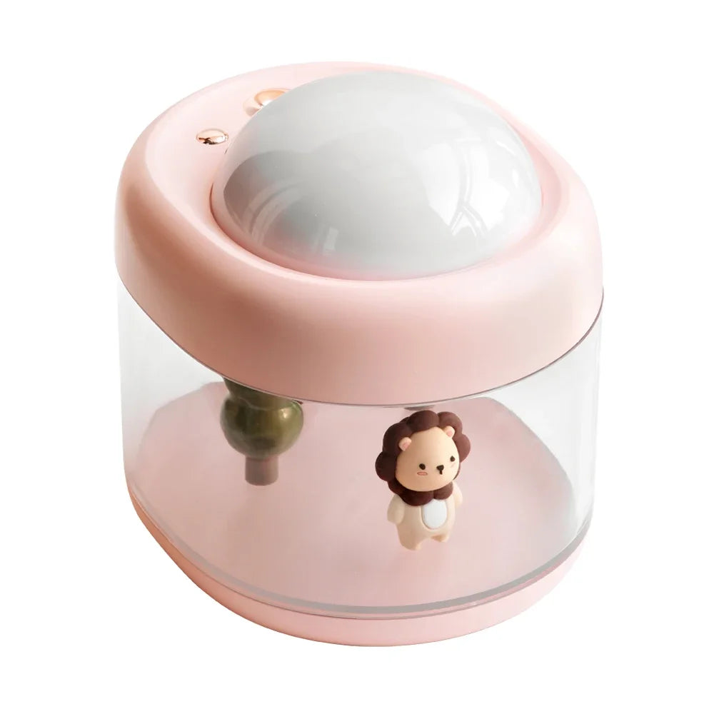 Portbale Projection Lamp Wireless Air Humidifier 2000mAh Battery USB Rechargeable Projector Umidificador Aroma Humidificador