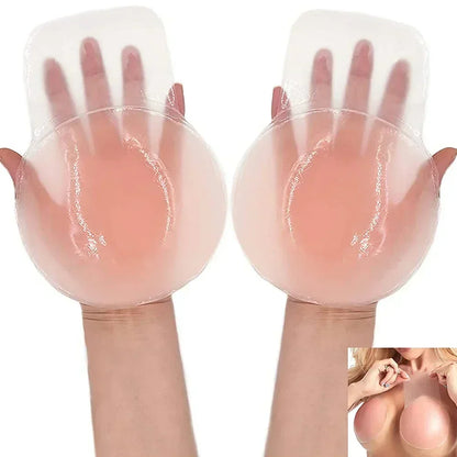 4PCS Women Lift Up Invisible Reusable Self Adhesive Silicone Breast Lift Tape Nipple Cover Chest Paste Push Up Party Dress Bras