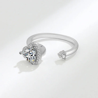 Sam Panda 925 Sterling Silver Sunflower Diamond Zircon Rotatable Ring For Women Gift Relieve Stress Ring Jewelry Wholesale