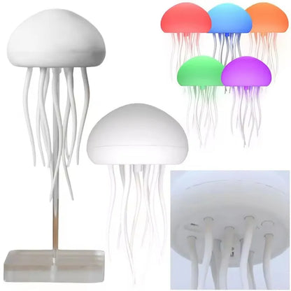Voice Control Sensor Jellyfish Night Light Children Birthday Gift Floating Bedroom Desktop Ornament Colorful Atmosphere Light