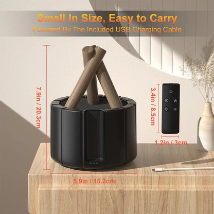 2025 New Simulated Flame Aroma Diffuser Bonfire Air Humidifier Ultrasonic Cool Mist Maker Fogger LED Essential Oil Lamp Difusor