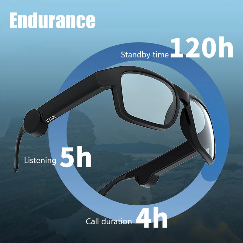 Smart Bluetooth Glasses Headset Wireless Headphones in Car Sports Riding HD Audio Sun Lens Headphones Music Earphones for Xiaomi