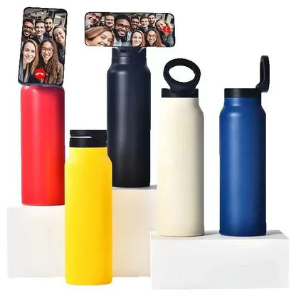 24oz Insulated Magsafe Water Bottle Stainless Steel Double Wall Sport Magnetic Water Bottle with Phone Holder