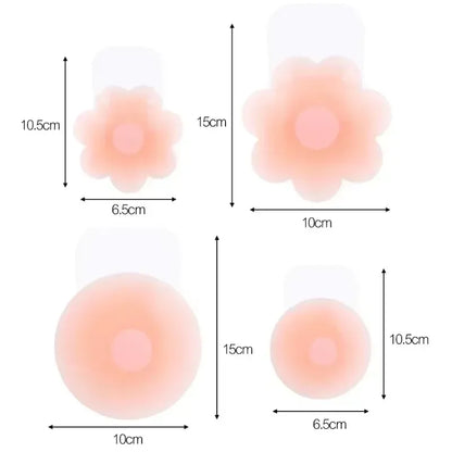 4PCS Women Lift Up Invisible Reusable Self Adhesive Silicone Breast Lift Tape Nipple Cover Chest Paste Push Up Party Dress Bras