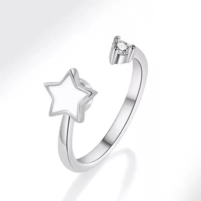 Sam Panda 925 Sterling Silver Sunflower Diamond Zircon Rotatable Ring For Women Gift Relieve Stress Ring Jewelry Wholesale
