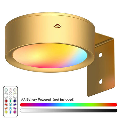 Magnetic LED Wall Light Night Dimmable Magnetic Picture Lights 360° Rotation Touch Remote Control Cabinet Spotlight Night Lamp
