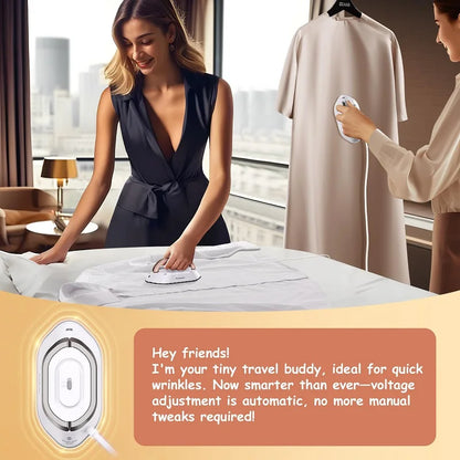 Electric iron, portable electric iron. 300W.Dry ironing, ceramic base plate, anti sticking, travel iron，Easy to store