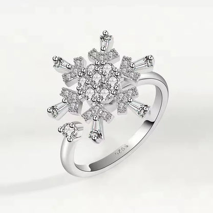 Sam Panda 925 Sterling Silver Sunflower Diamond Zircon Rotatable Ring For Women Gift Relieve Stress Ring Jewelry Wholesale