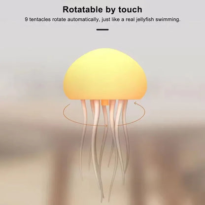 Voice Control Sensor Jellyfish Night Light Children Birthday Gift Floating Bedroom Desktop Ornament Colorful Atmosphere Light