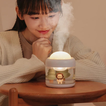 Portbale Projection Lamp Wireless Air Humidifier 2000mAh Battery USB Rechargeable Projector Umidificador Aroma Humidificador