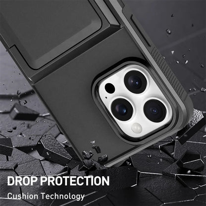 Case For iPhone 16 15 14 13 12 11 Pro Max Plus Wallet Credit Card Holder ID Card Slot Heavy Duty Protection Shockproof Cover