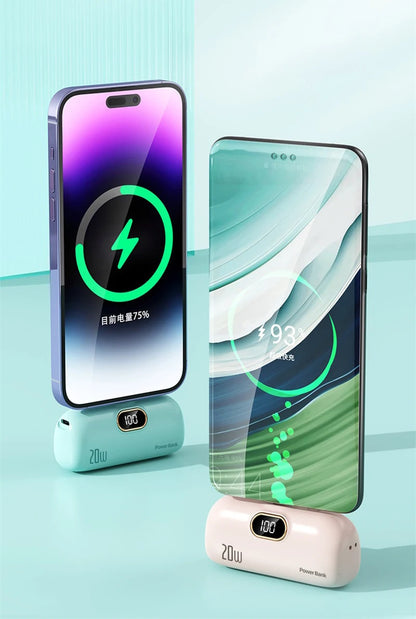 Xiaomi 30000mAh Mini Portable Power Bank Capsule Mobile Power Supply Emergency External Battery Fast Charger For Type-c iPhone