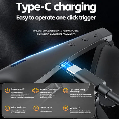 Smart Bluetooth Glasses Headset Wireless Headphones in Car Sports Riding HD Audio Sun Lens Headphones Music Earphones for Xiaomi