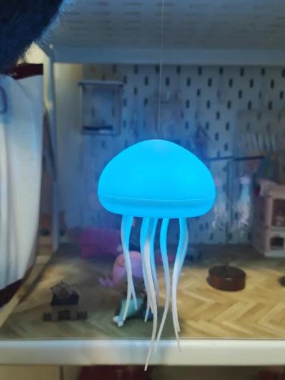 Voice Control Sensor Jellyfish Night Light Children Birthday Gift Floating Bedroom Desktop Ornament Colorful Atmosphere Light