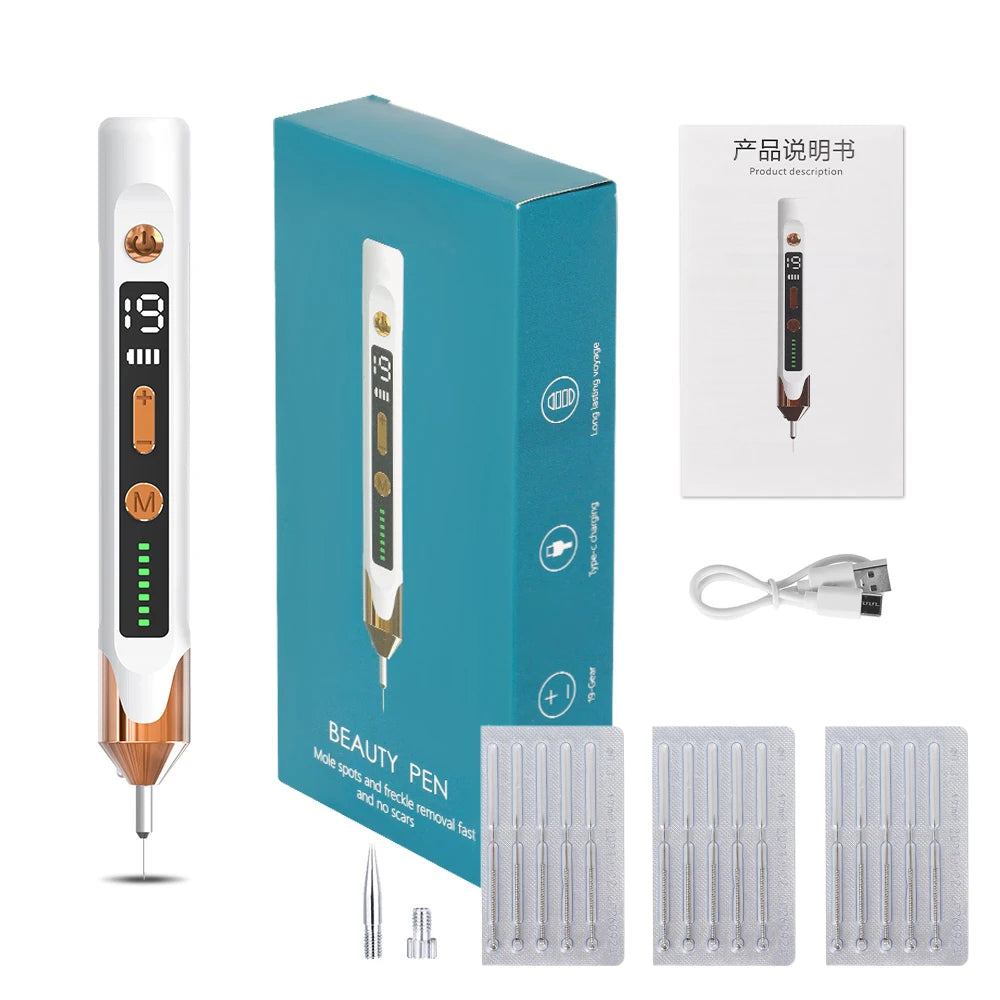 Laser Plasma Pen for Skin Tag Remover Freckle Black Dot Eliminator Papilloma  Mole Pimples Wart Tattoo Removal Plasma Pen